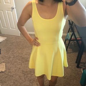 H&M Yellow, Fit and Flare Dress